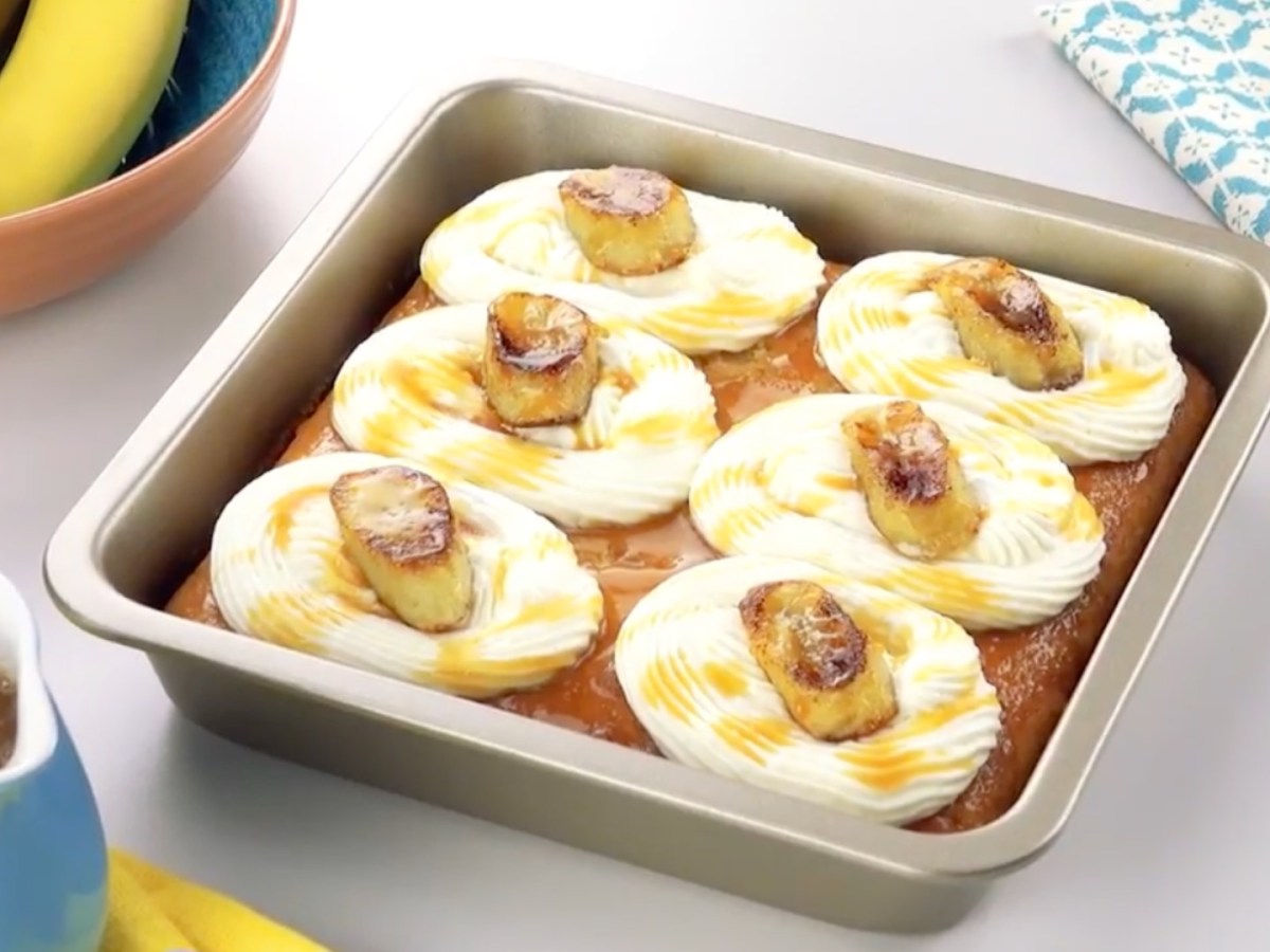 Treat Yourself To A Slice Of Banana Caramel Cake