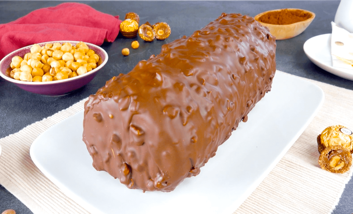 Ferrero Rocher Ice Cream Log Ferrero Rocher Ice Cream Log