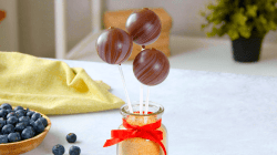 Chocolate Blueberry Cheesecake Pops