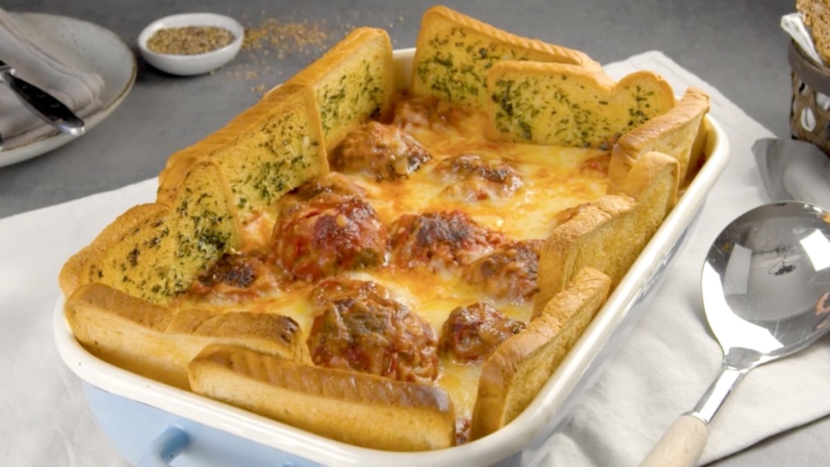 Stuffed Meatball Casserole