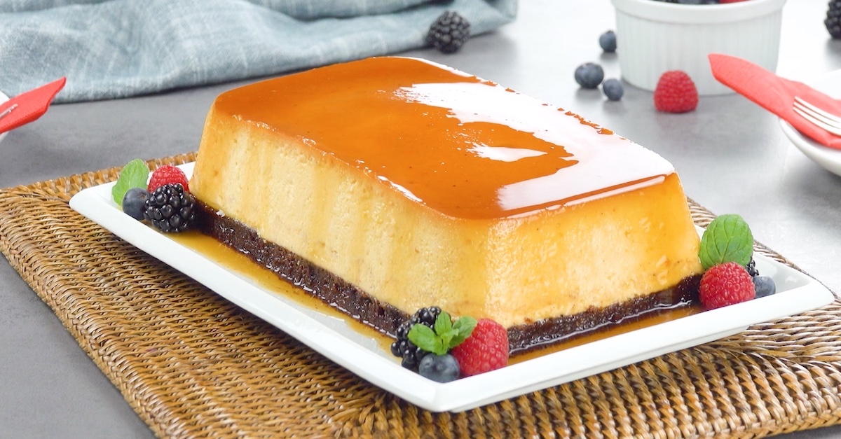 Chocolate Caramel Flan Loaf