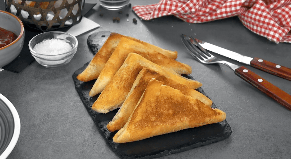 Fried Hawaiian Toast Triangles