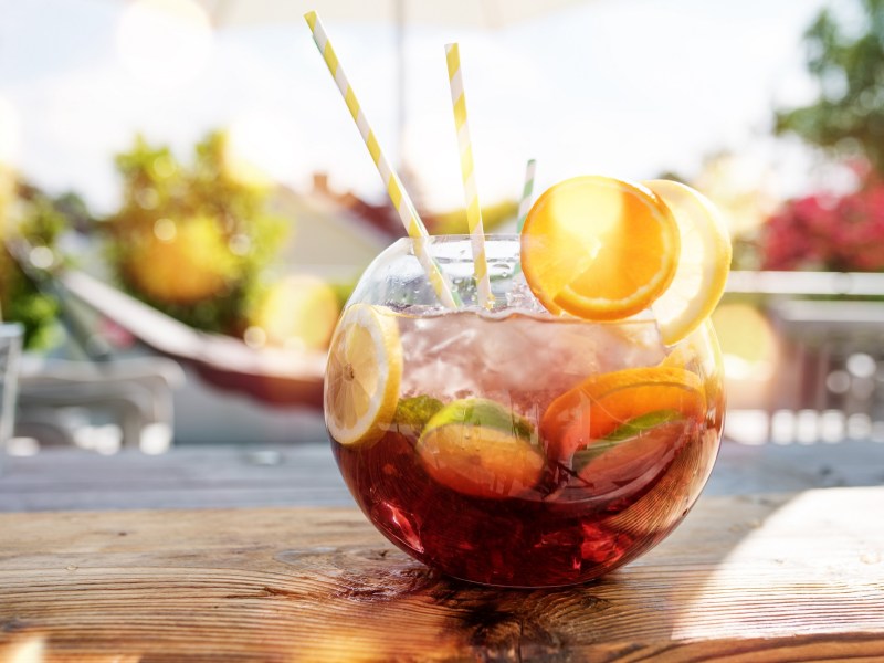 Punch bowl with Aperol punch