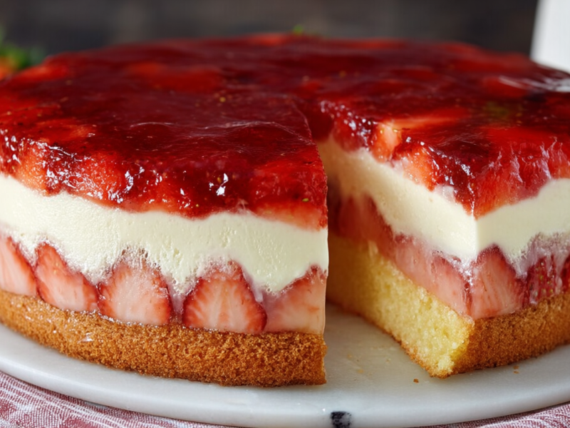 A Family Tradition: Strawberry Cake with Vanilla Pudding