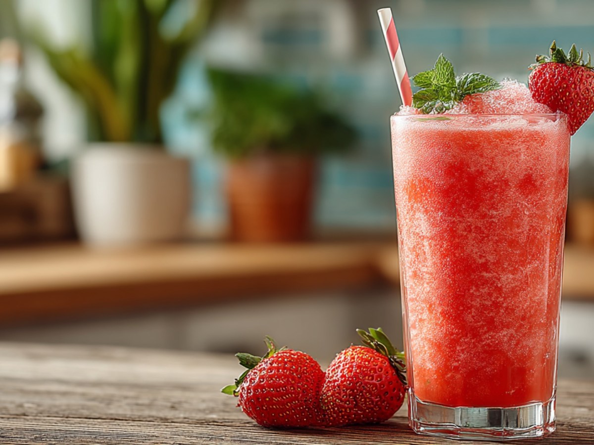 Skip 7/11 with Our Homemade Strawberry Slushy